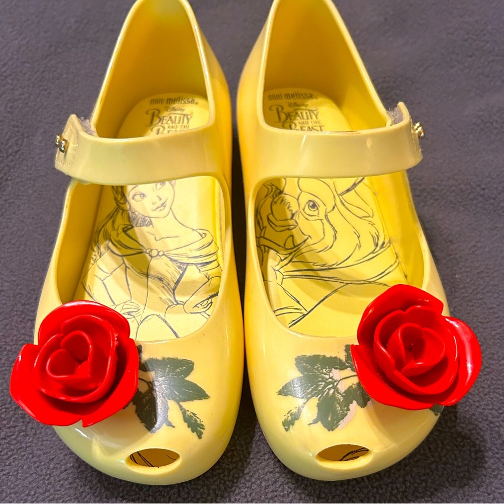 Mini Melissa’s Disney Belle Rose Mary Jane flats